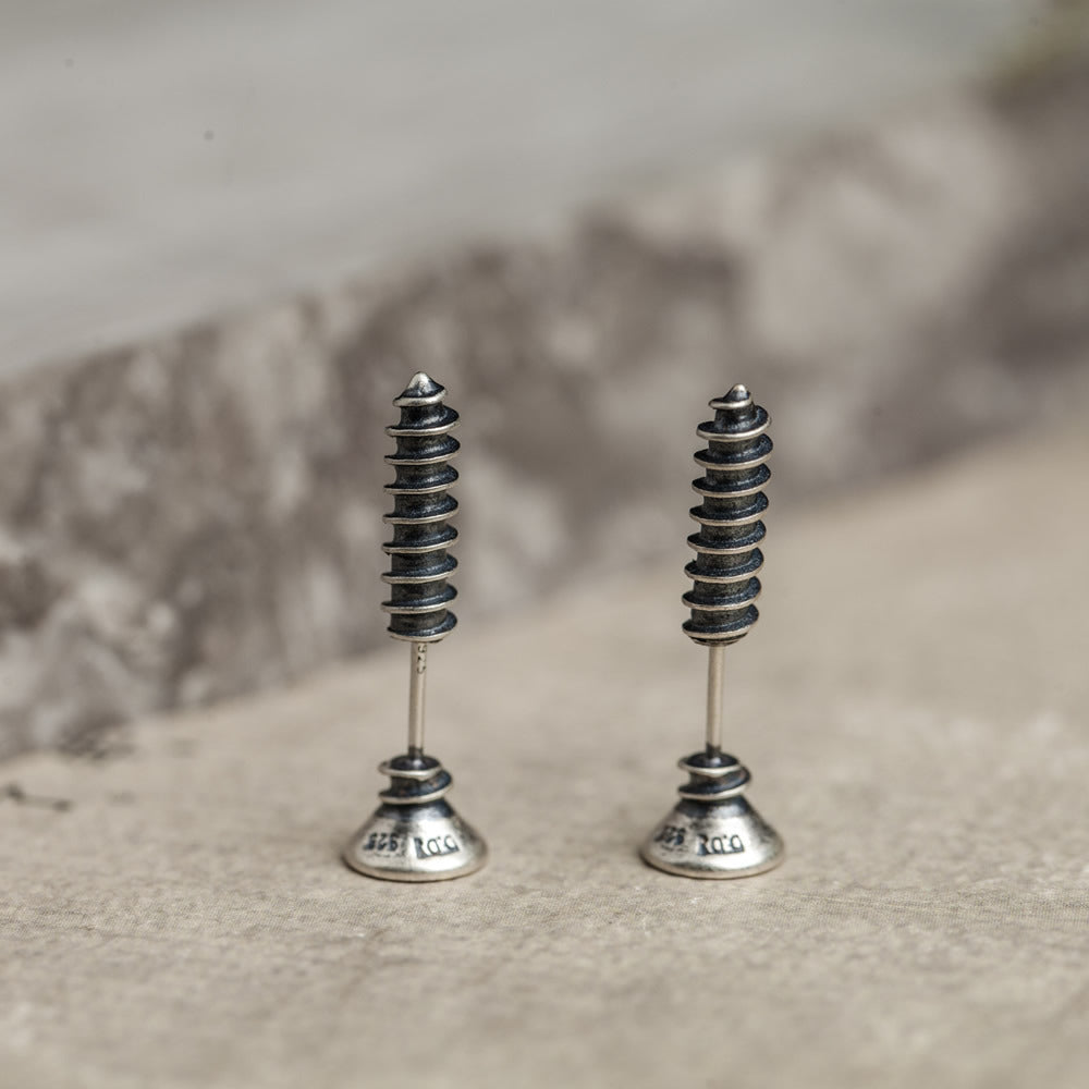 Geometric Silver Drop Earrings – Minimalist Style