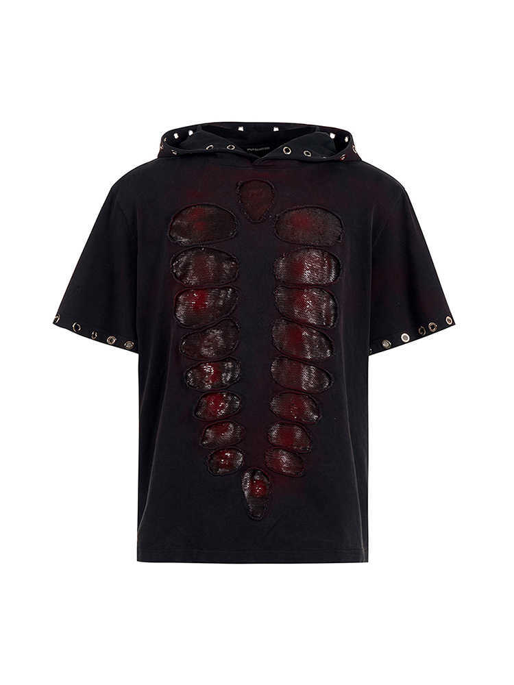 Sequin Hooded T-Shirt for Men