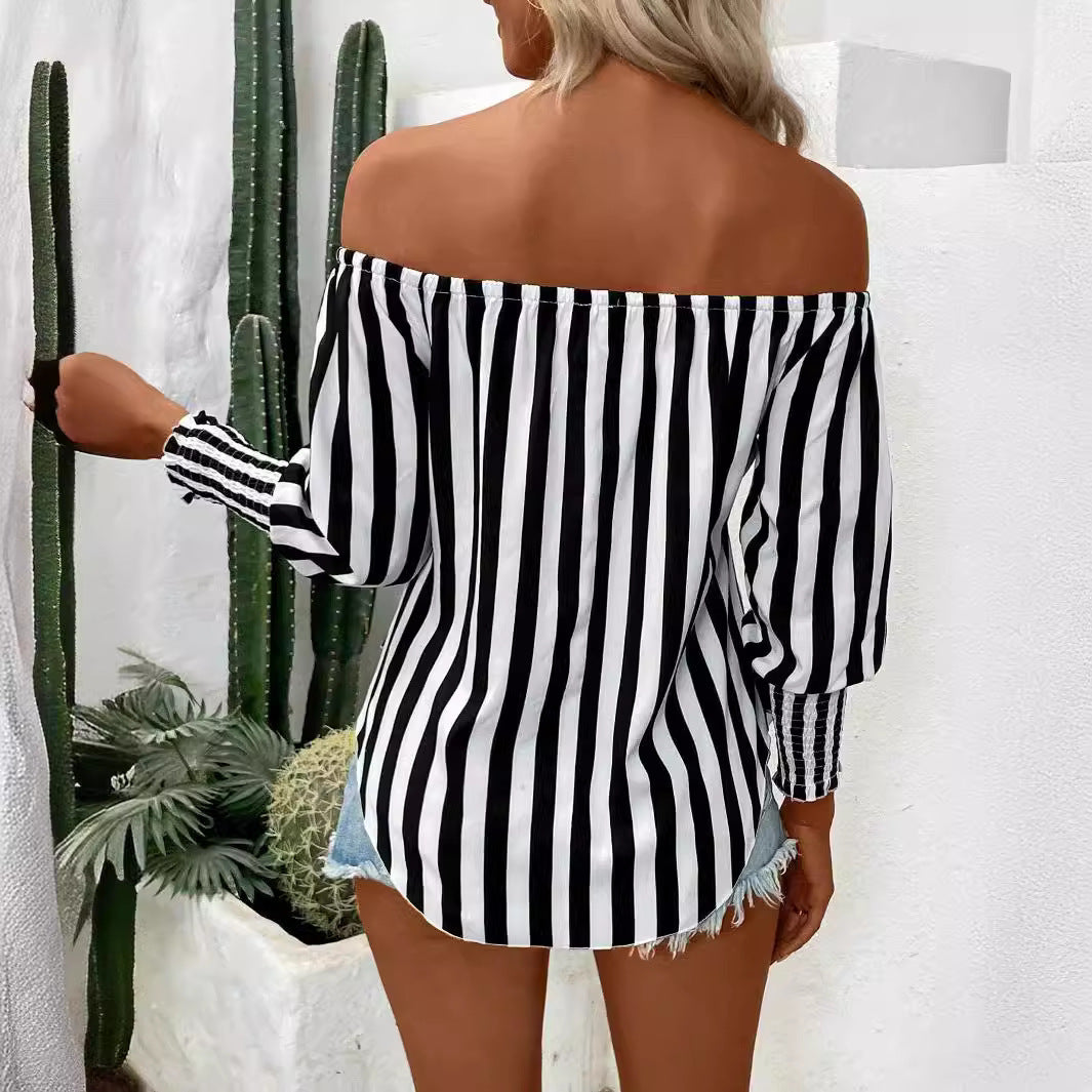Lustra White Elegance Print Blouse