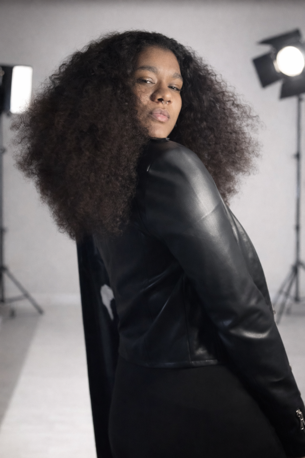 Faux Leather Crop Jacket