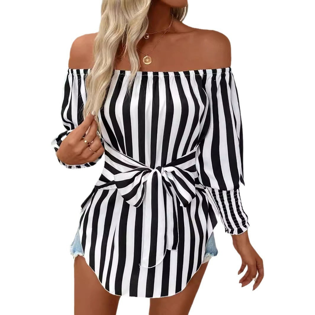 Lustra White Elegance Print Blouse