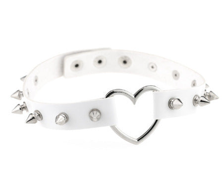 【EVERYBIRTHDAY】Stone White Leather Choker DHgate.com:2024 Vintage Gothic Elastic Choker Tattoo