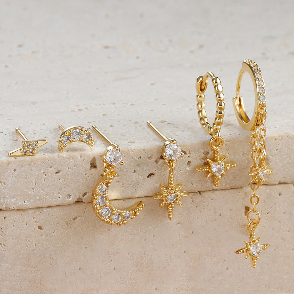 Gold-Plated Copper Hoop Earrings for Women