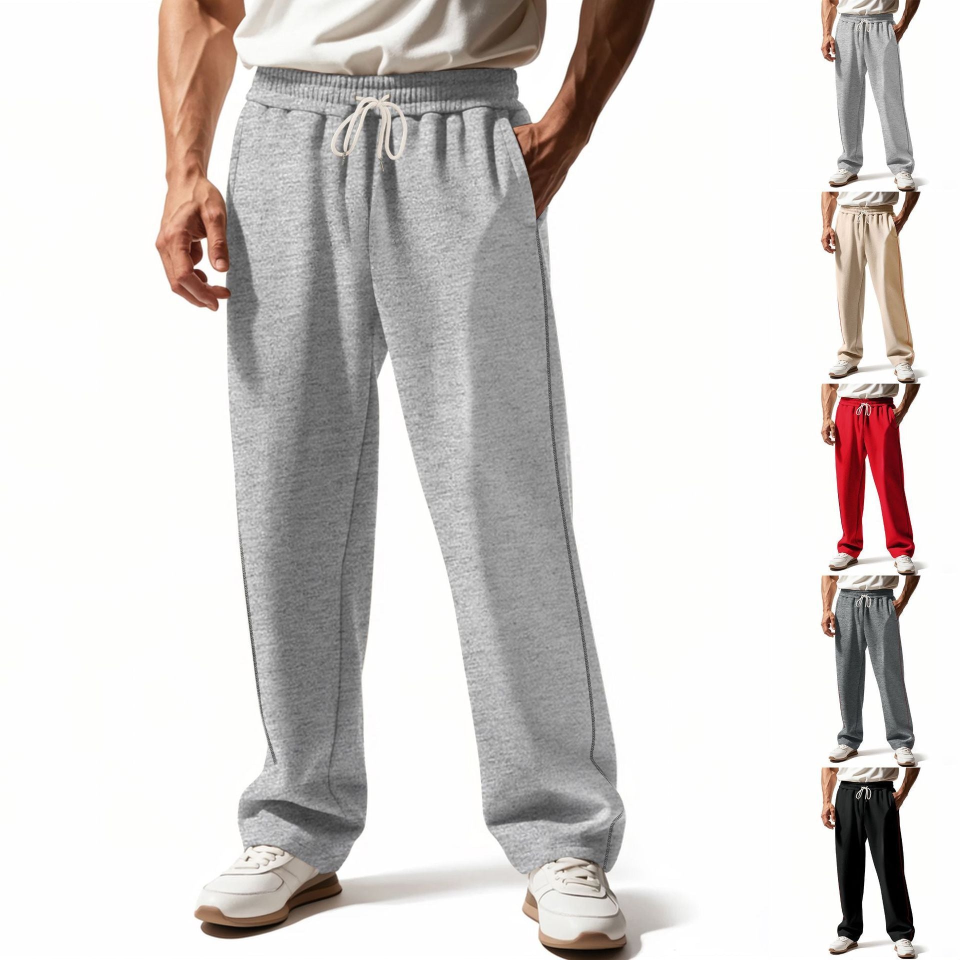 Wear-Resistant Heavy Terry Loose Sweatpants
