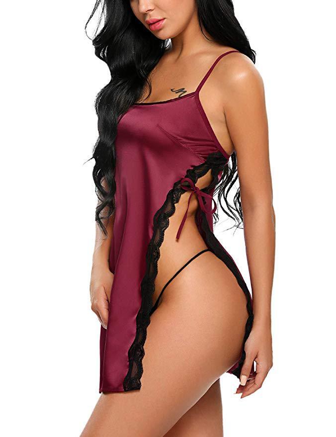 Lace Satin Dress