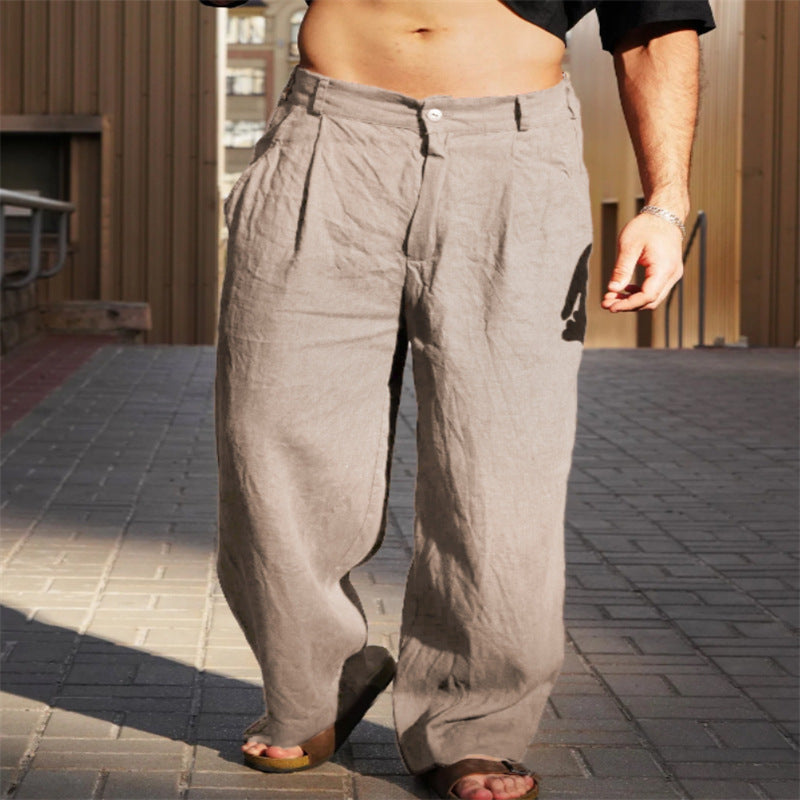 Men's Four-Season Wide-leg Pants