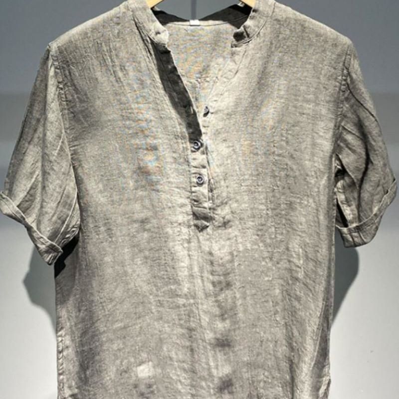 Japanese Retro Linen Shirt