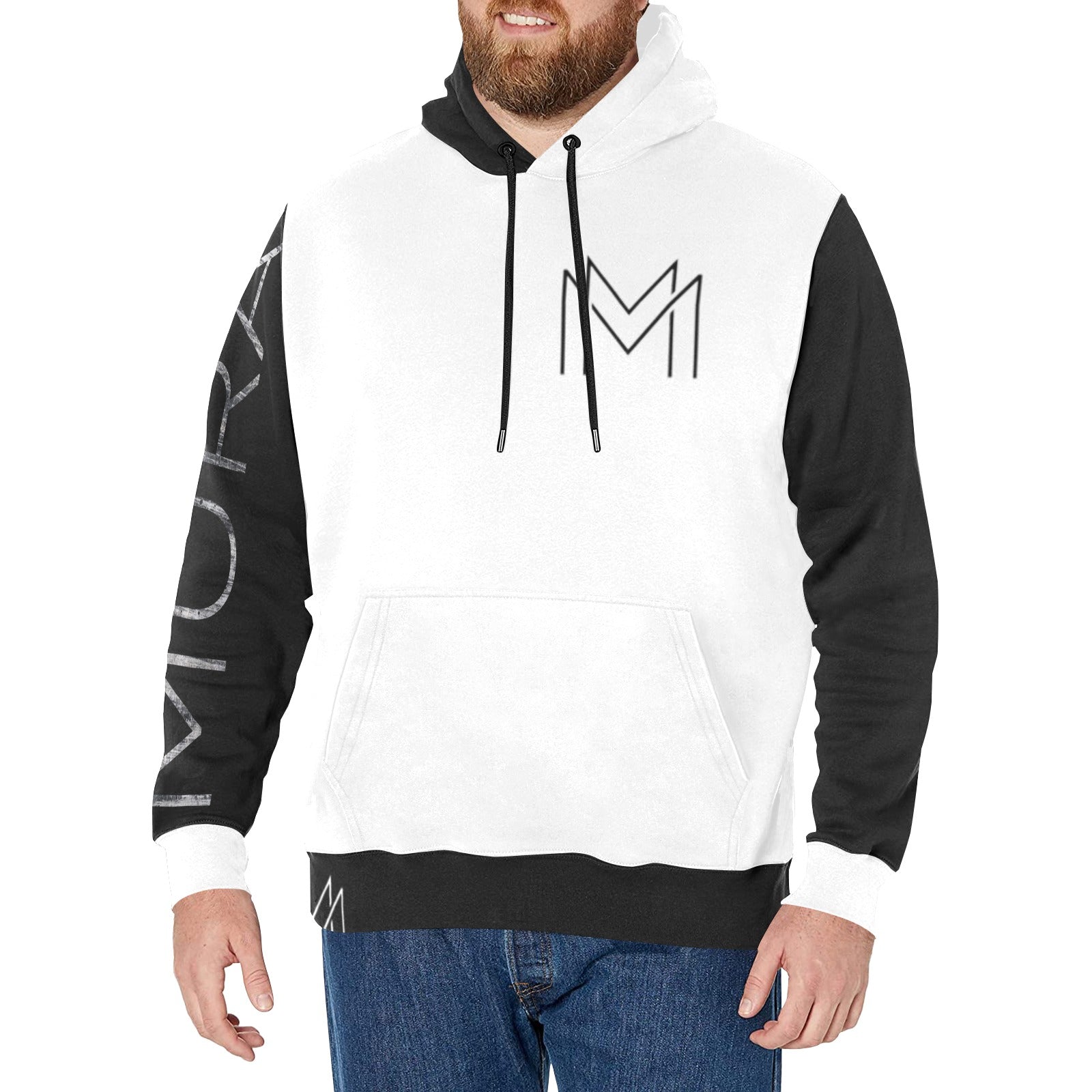 Panda Jack B&W Fleece Hoodie