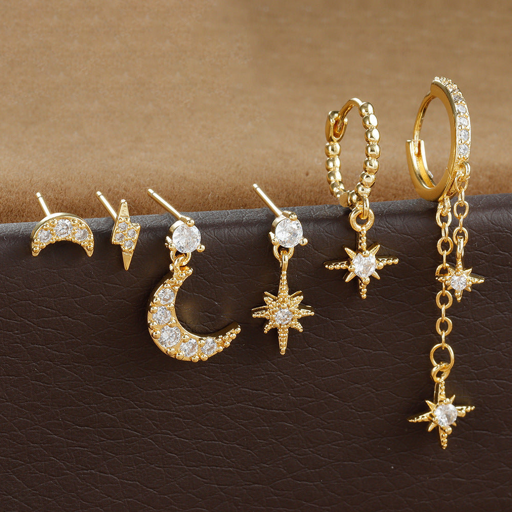 Gold-Plated Copper Hoop Earrings for Women