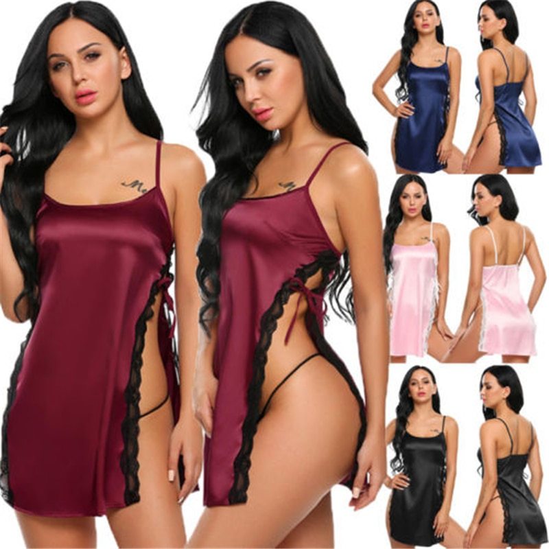 Lace Satin Dress