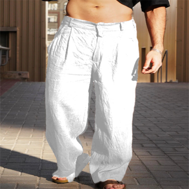Men's Four-Season Wide-leg Pants
