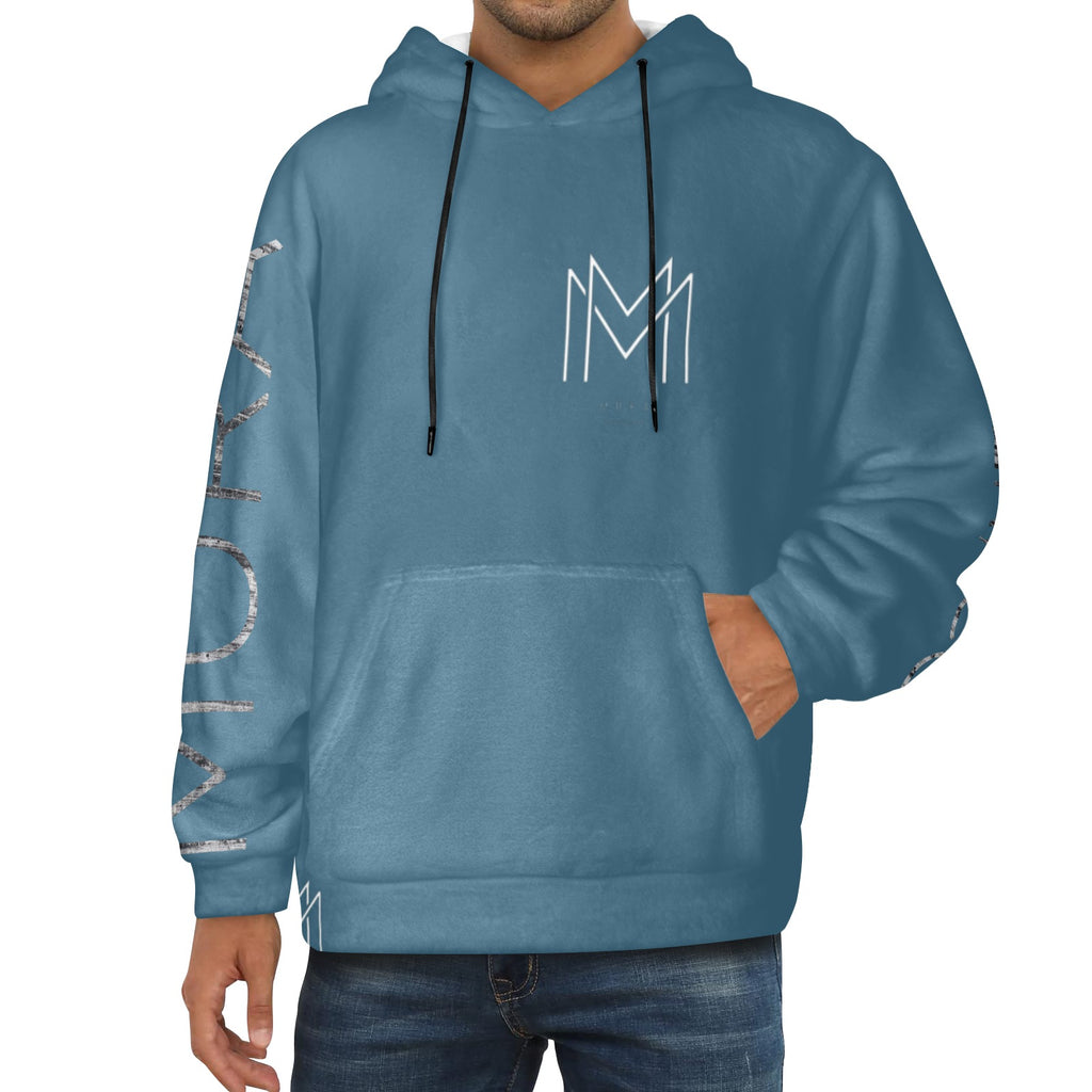Naomi Smoky Teal Flannel Hoodie
