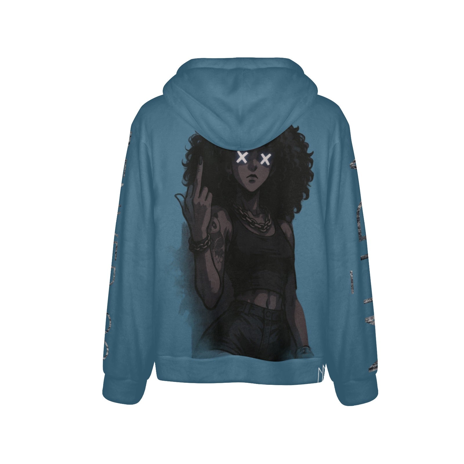 Naomi Smoky Teal Flannel Hoodie