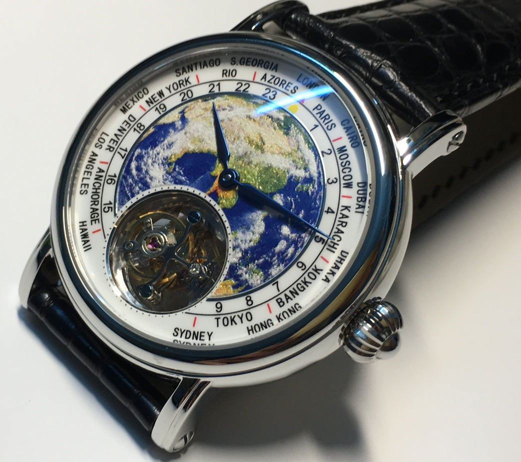 Luxury 3D Globe Tourbillon Watch