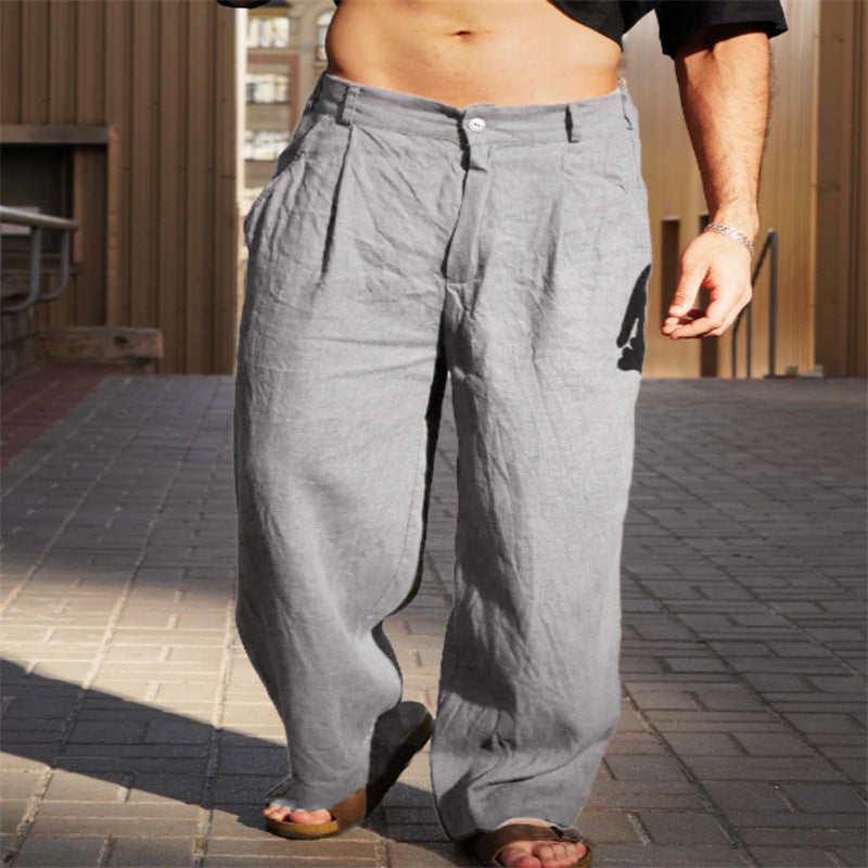 Men's Four-Season Wide-leg Pants