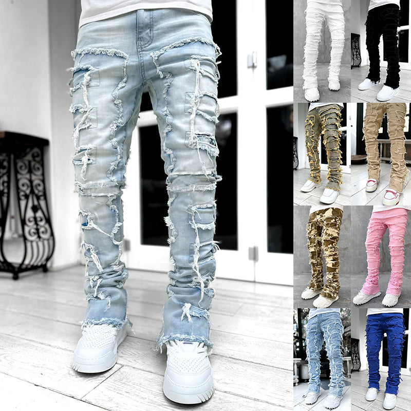 Ins Fringes Stacked Jeans \