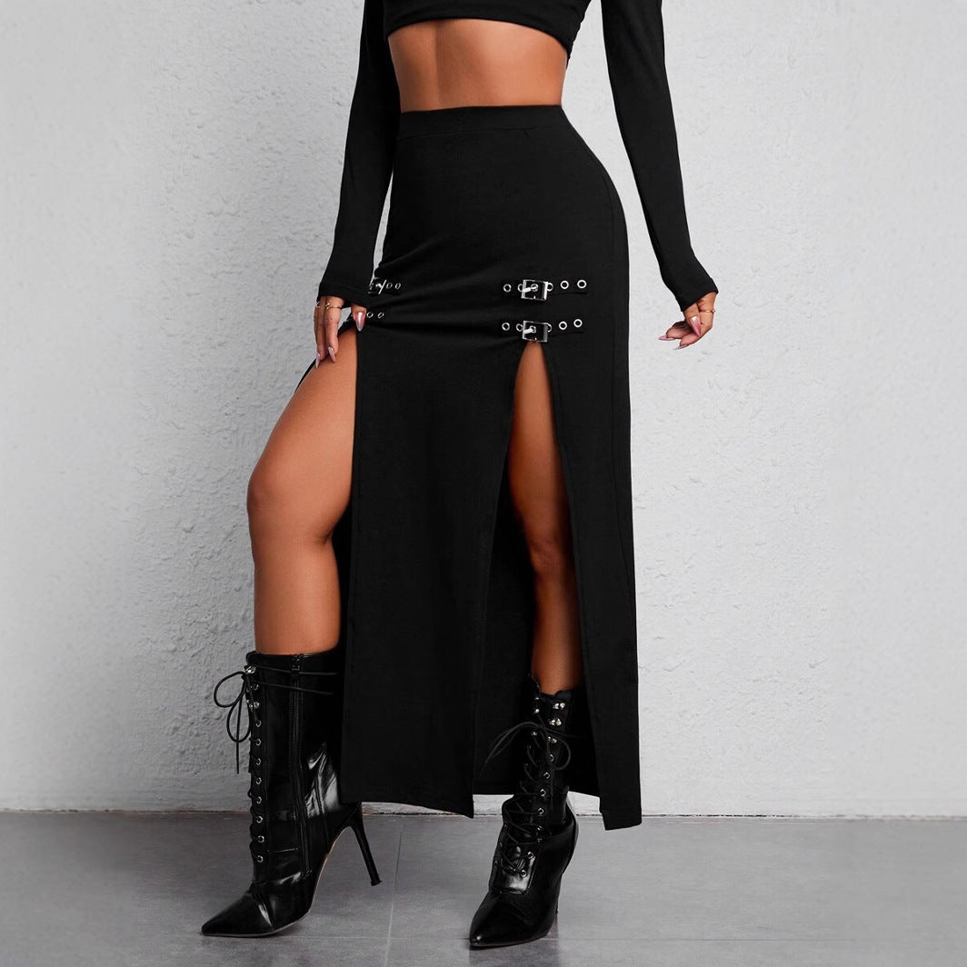 High Slit Bodycon Skirt