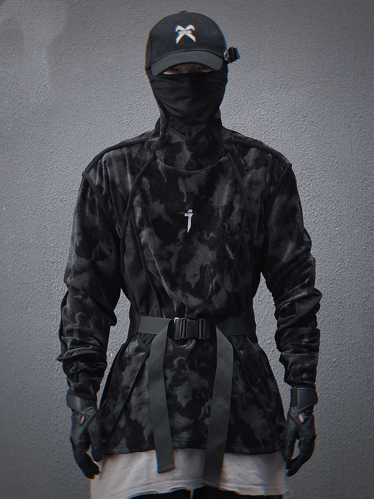 Full Printed Finger Turtleneck Sweater