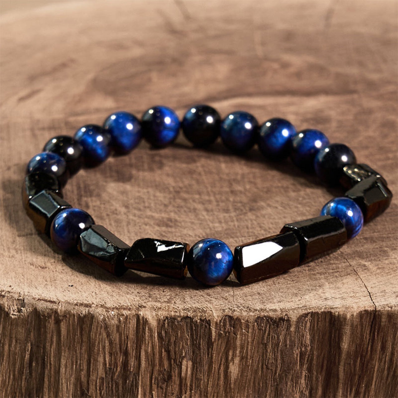 Obsidian Constellation Bead Bracelet