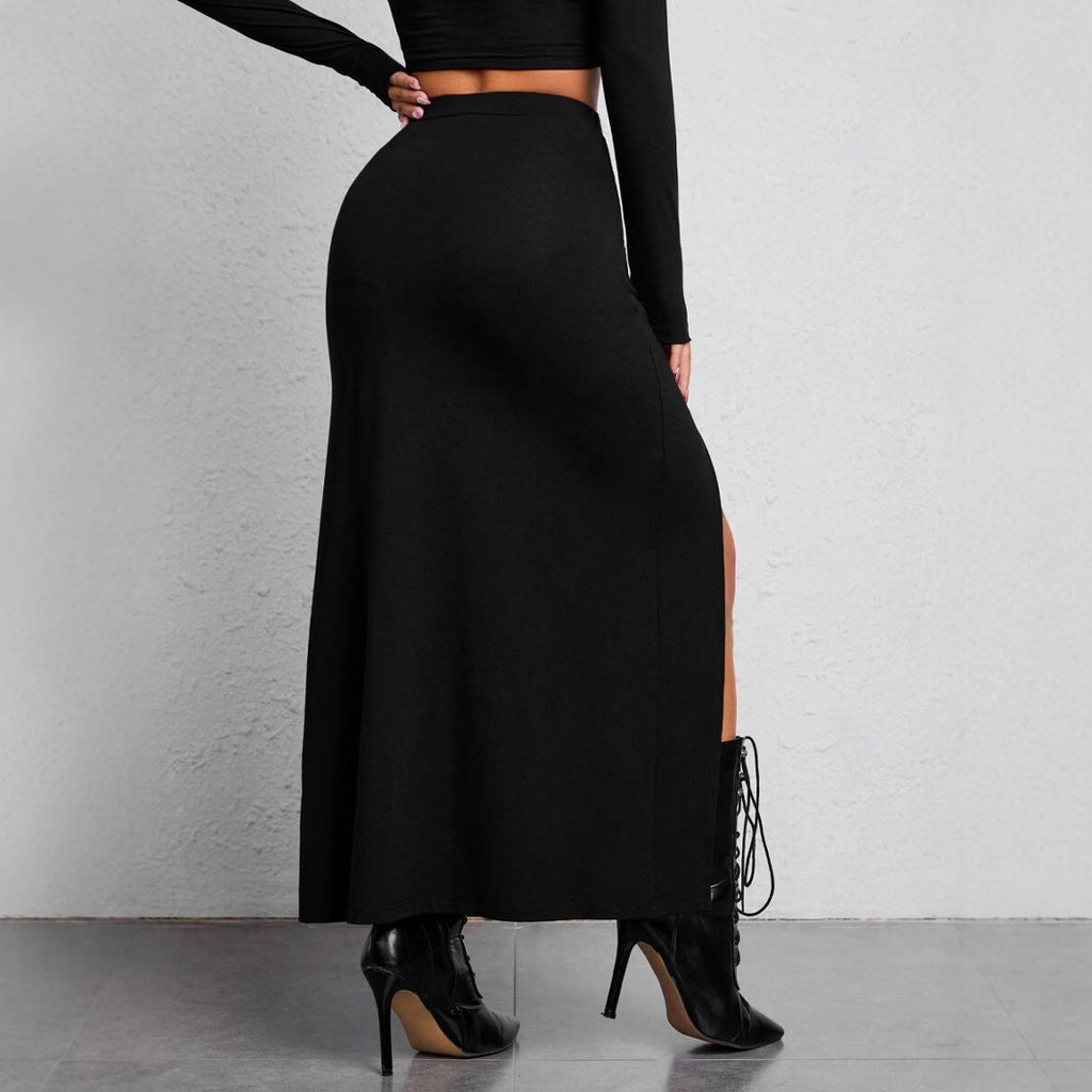 High Slit Bodycon Skirt