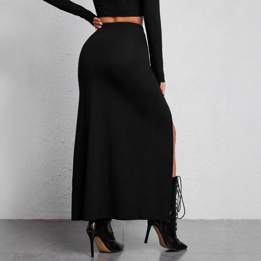 High Slit Bodycon Skirt