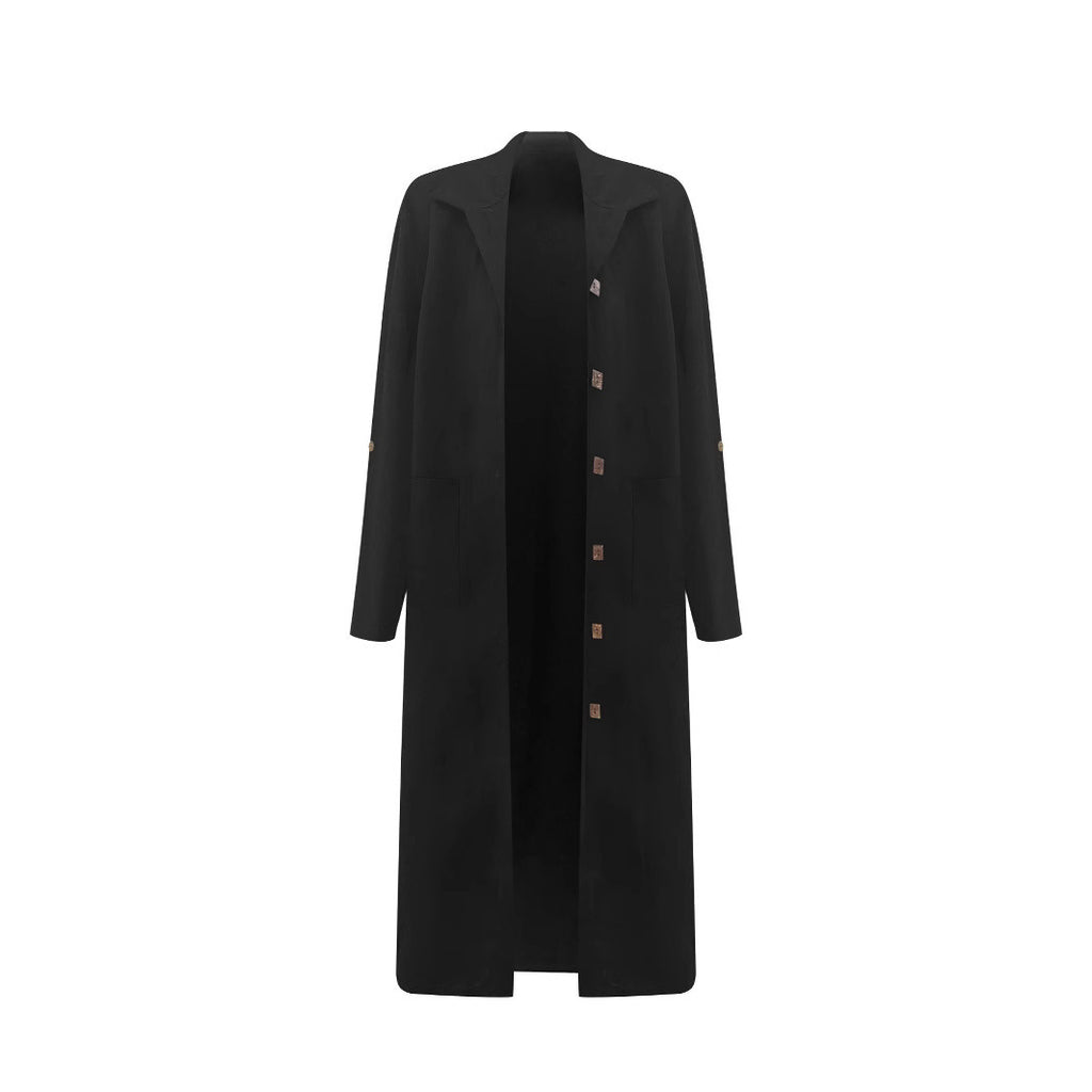 Below-the-Knee Belted Trench Coat