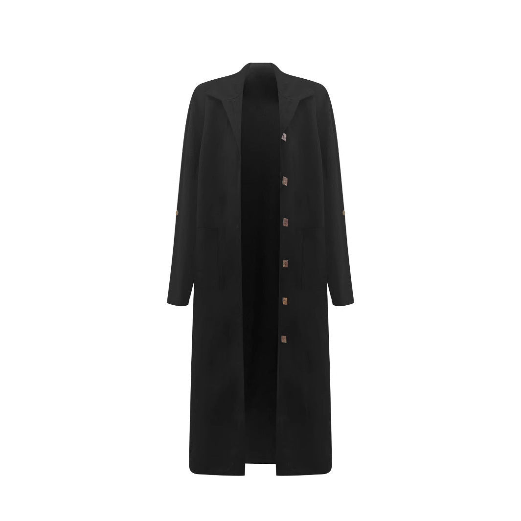 Below-the-Knee Belted Trench Coat