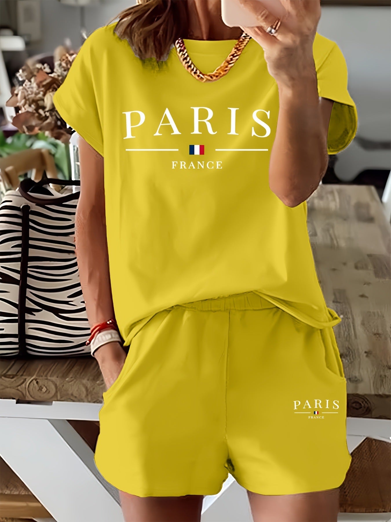 Paris Women’s Casual Quarter-Sleeve Top