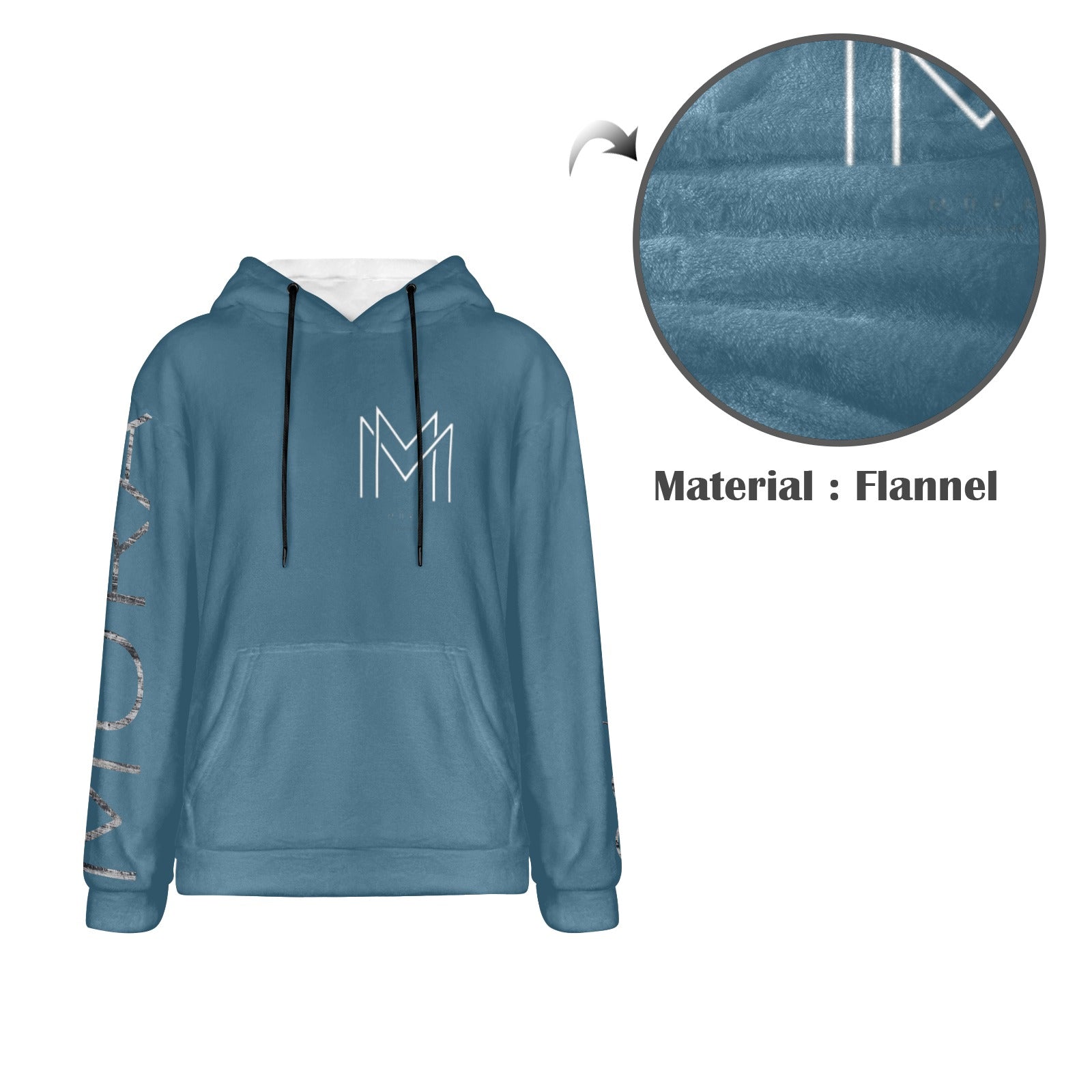Naomi Smoky Teal Flannel Hoodie