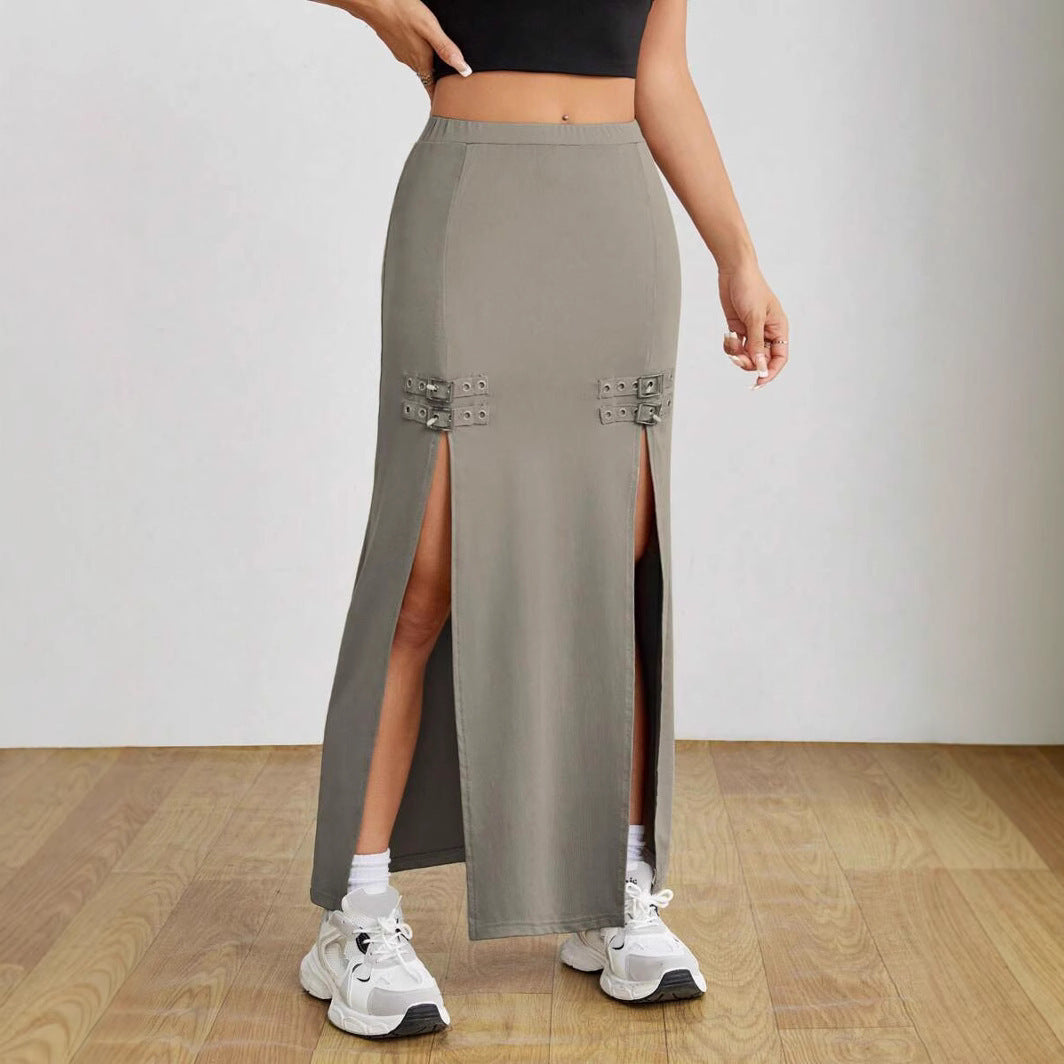 High Slit Bodycon Skirt