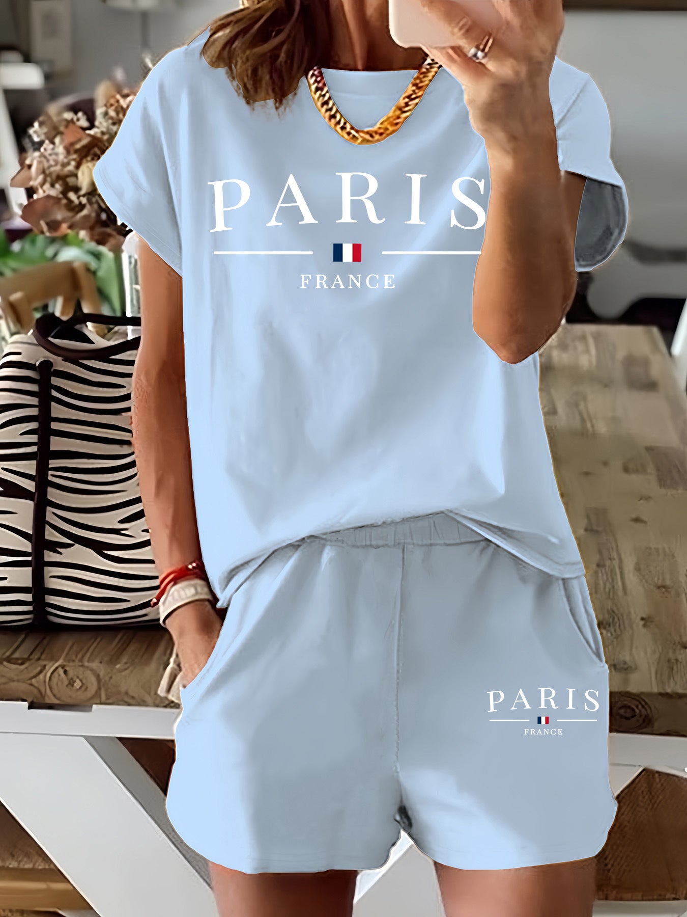 Paris Women’s Casual Quarter-Sleeve Top