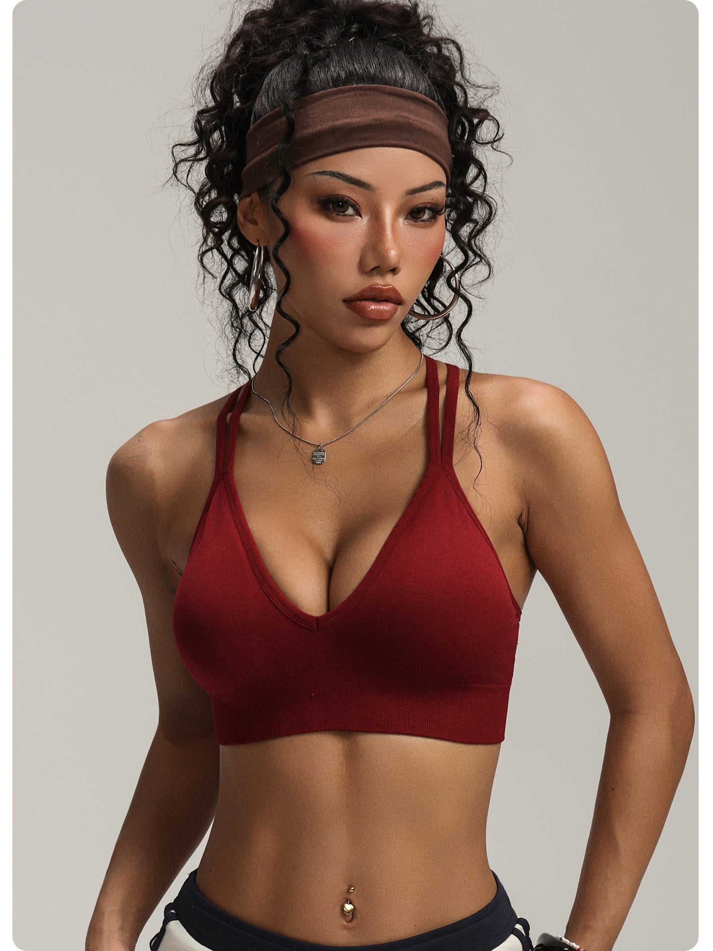 Velora Seamless Full-Cup Bra – Wine Red