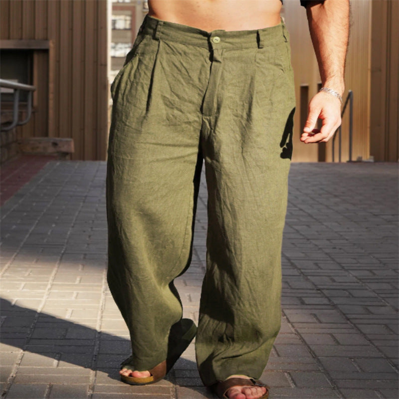 Men's Four-Season Wide-leg Pants