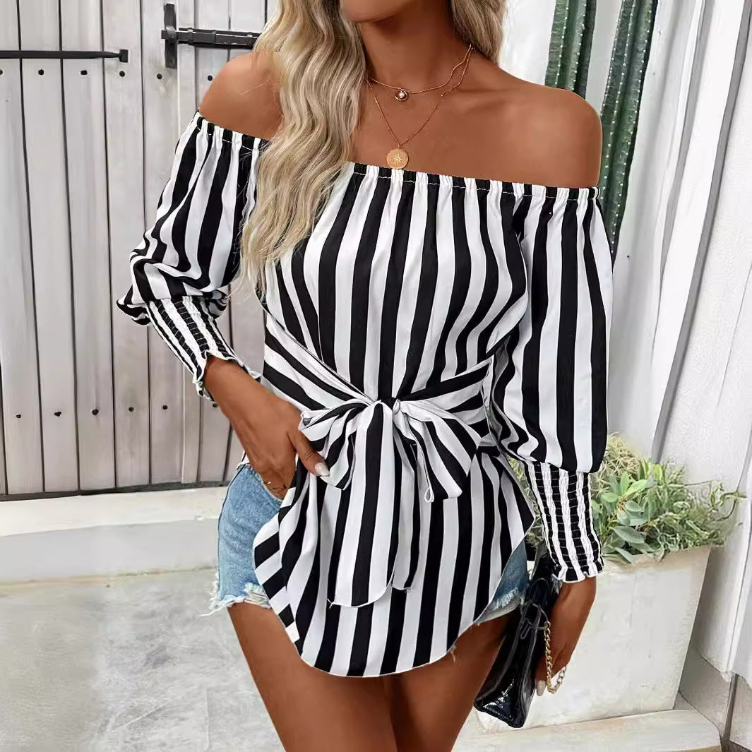 Lustra White Elegance Print Blouse