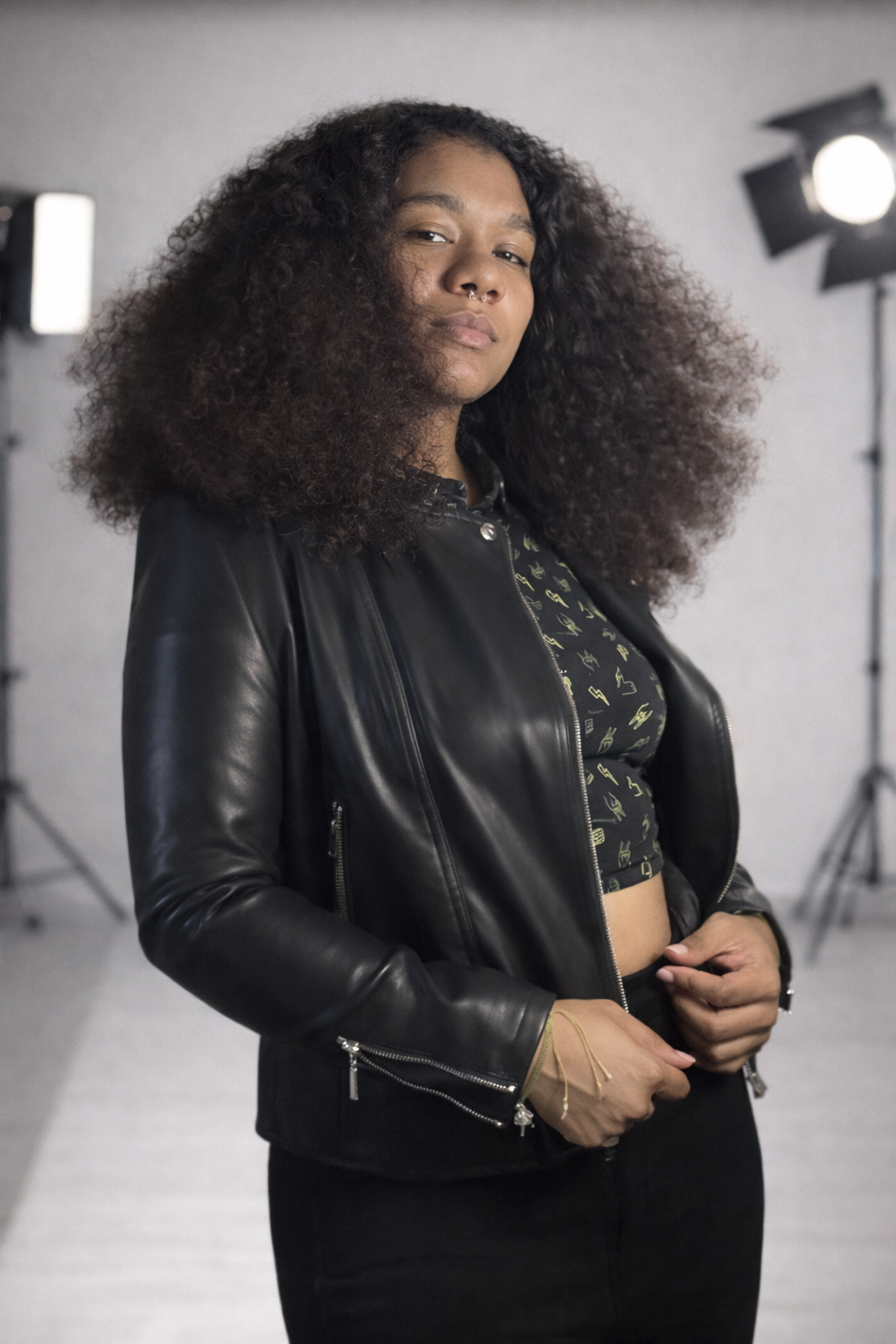 Faux Leather Crop Jacket