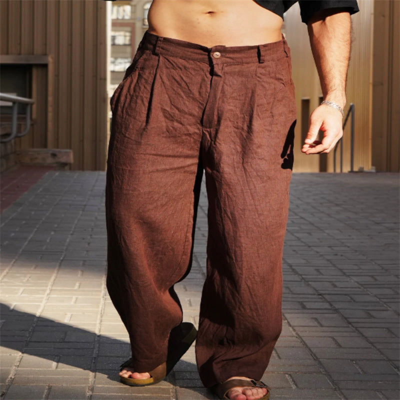 Men's Four-Season Wide-leg Pants