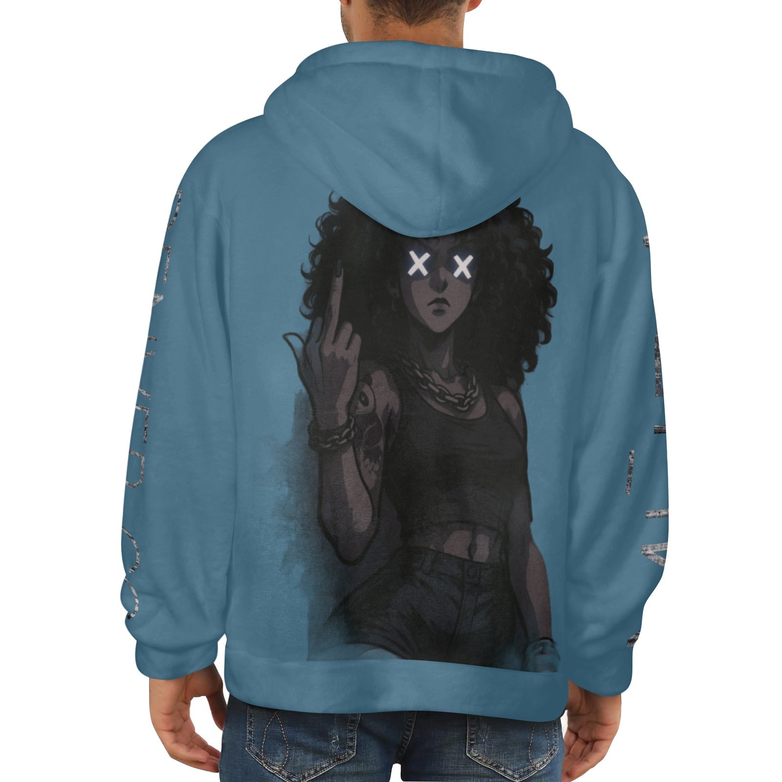 Naomi Smoky Teal Flannel Hoodie