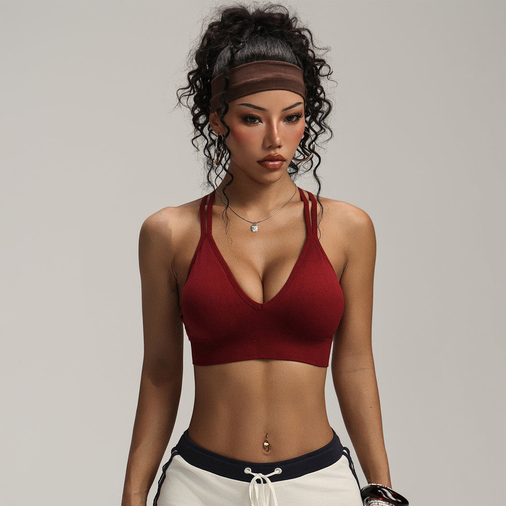 Velora Seamless Full-Cup Bra – Wine Red
