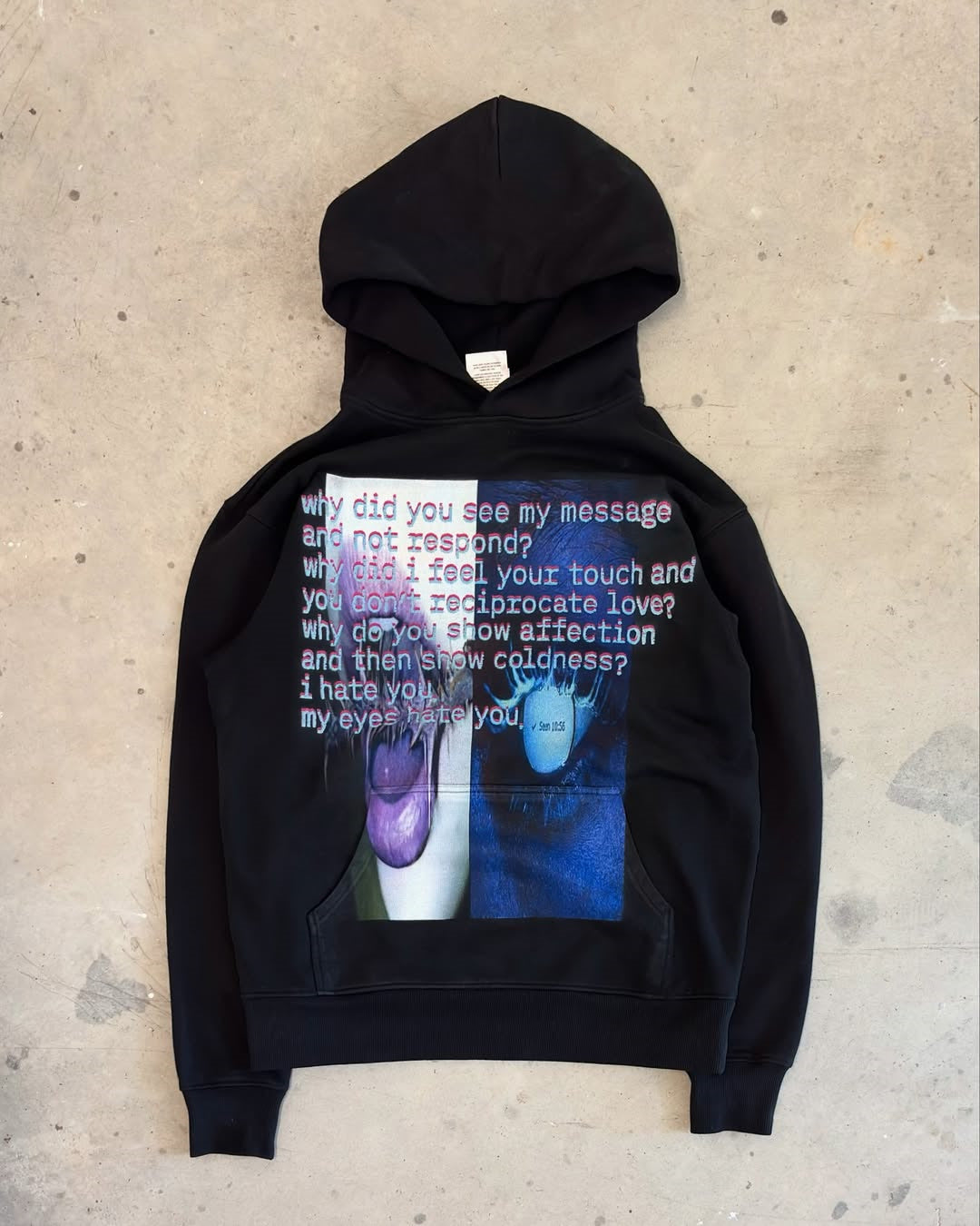 Printed Long Sleeve Pullover Hoodie