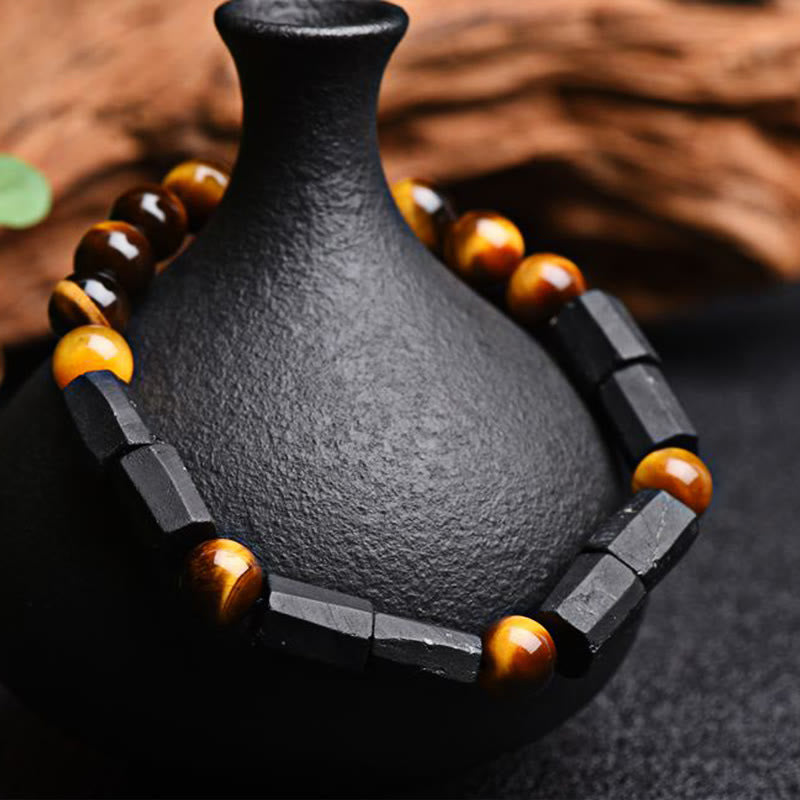 Obsidian Constellation Bead Bracelet