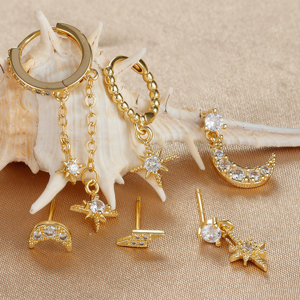 Gold-Plated Copper Hoop Earrings for Women