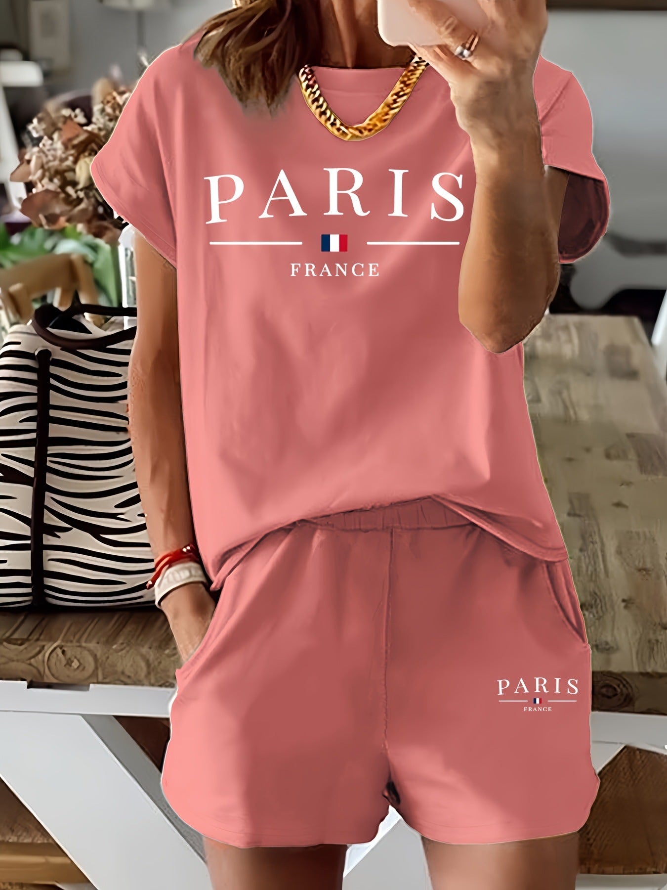 Paris Women’s Casual Quarter-Sleeve Top
