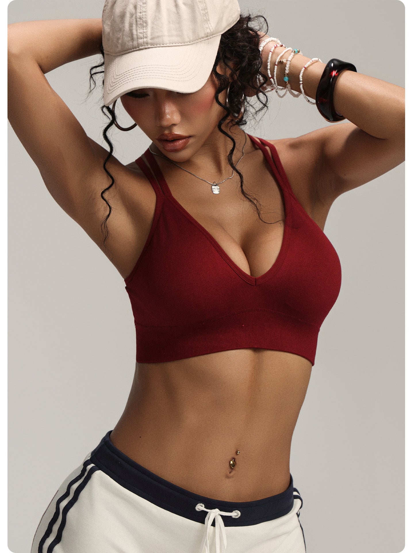 Velora Seamless Full-Cup Bra – Wine Red