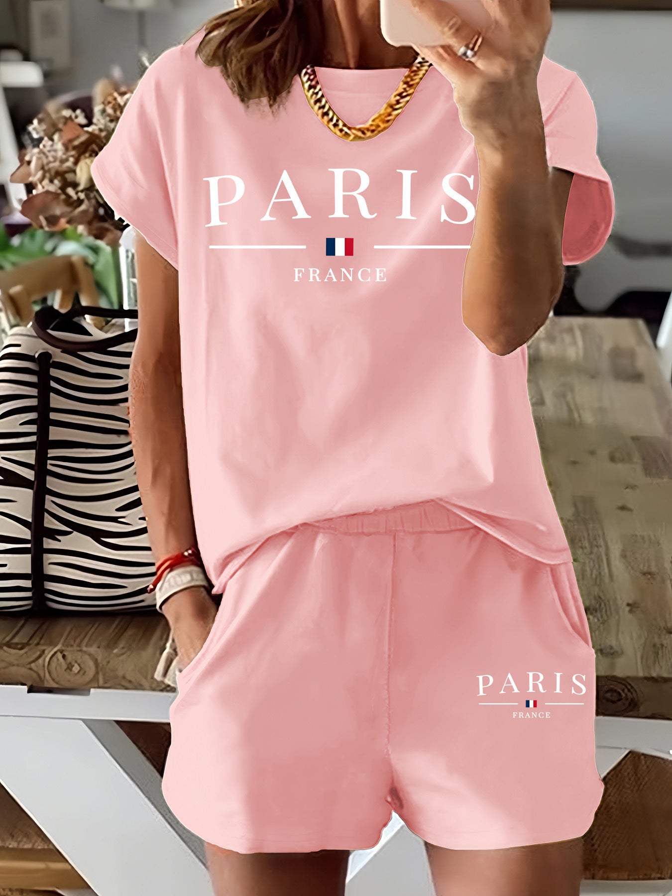 Paris Women’s Casual Quarter-Sleeve Top
