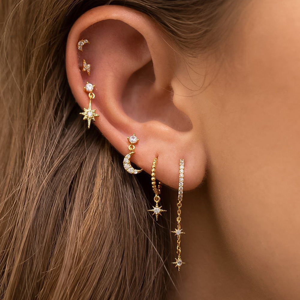 Gold-Plated Copper Hoop Earrings for Women