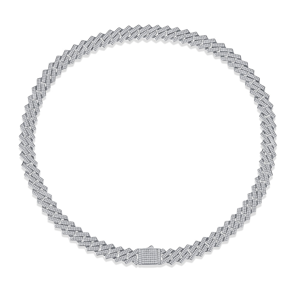 3ct Brilliant VVS1 Moissanite Pendant on Sterling Silver Chain
