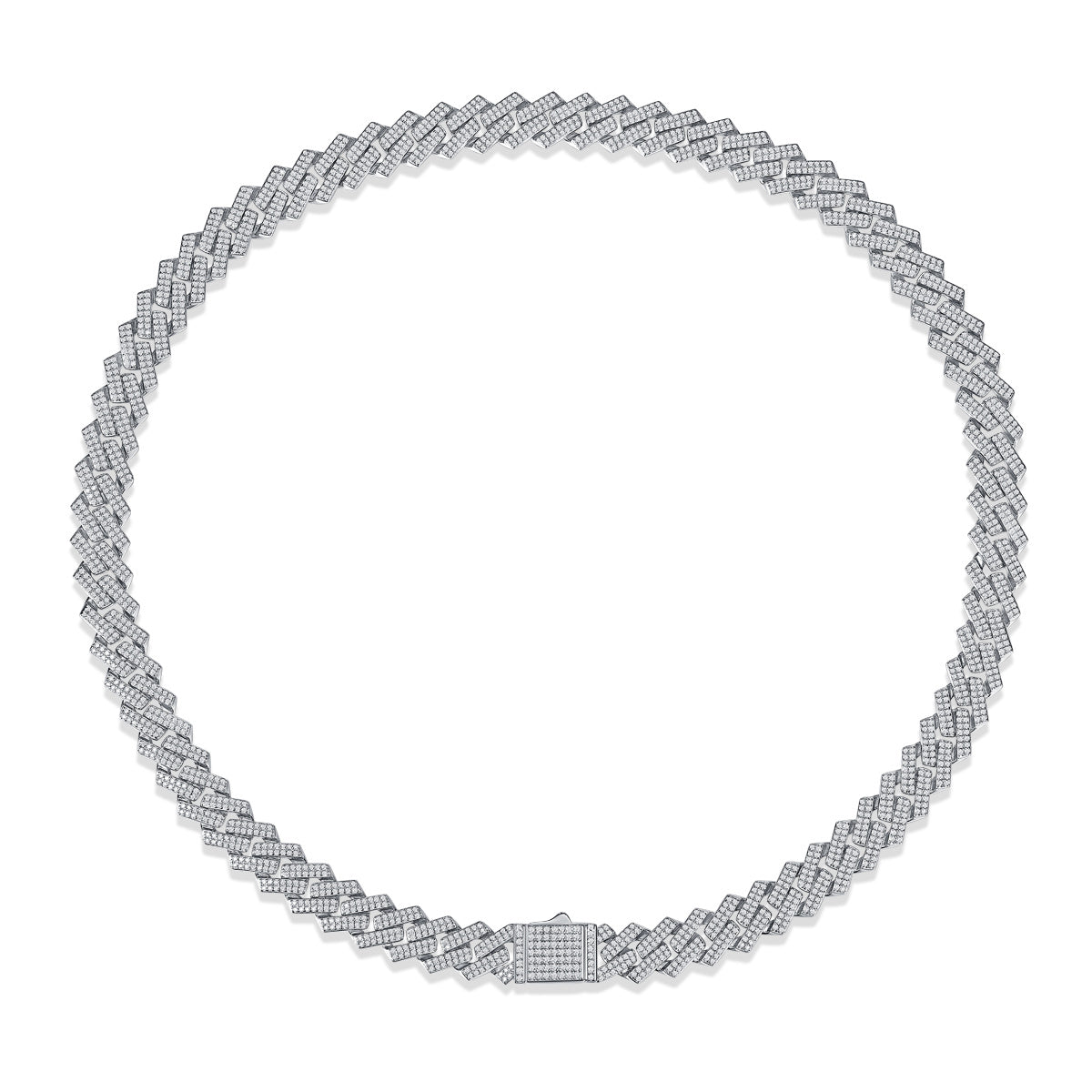 3ct Brilliant VVS1 Moissanite Pendant on Sterling Silver Chain