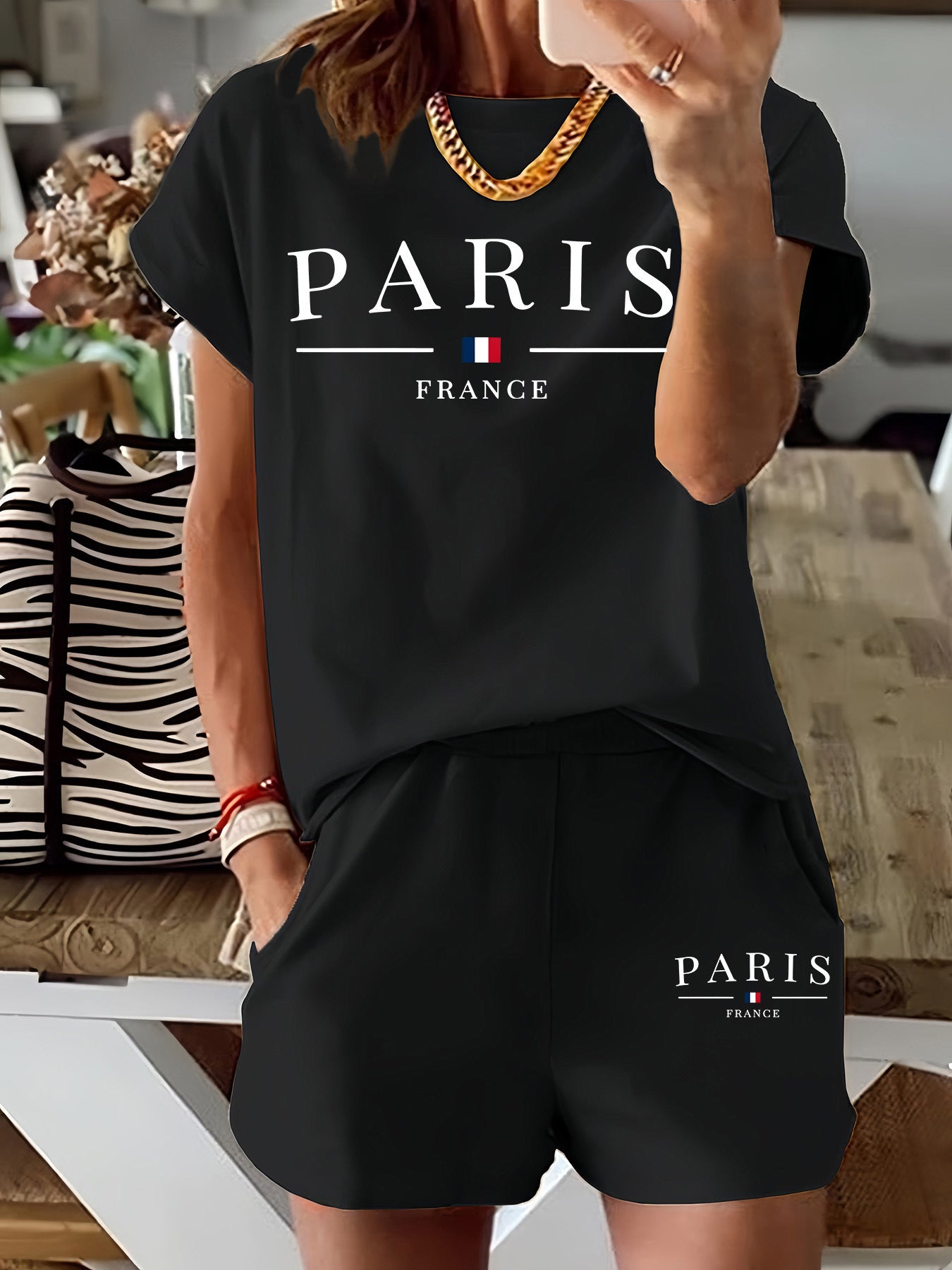 Paris Women’s Casual Quarter-Sleeve Top