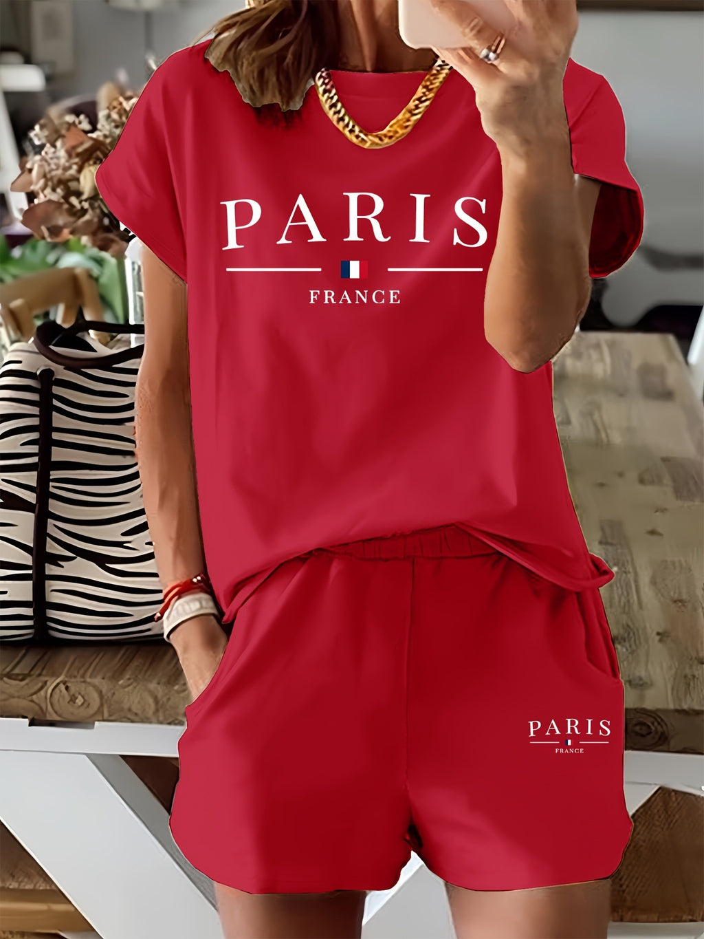Paris Women’s Casual Quarter-Sleeve Top