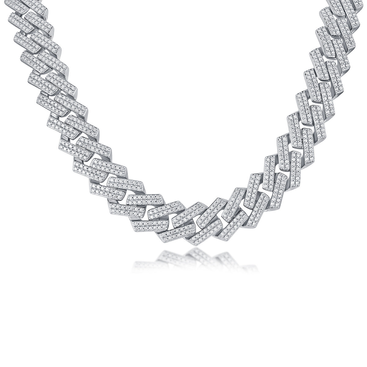 3ct Brilliant VVS1 Moissanite Pendant on Sterling Silver Chain